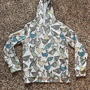 Patterned Chicken Hoodie with Multicolor Design
